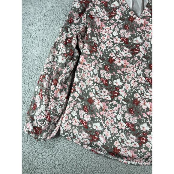 BTFBM Shirt Womens 2XL XXL Multicolor Plus Floral Amazon Lined Lightweight Top - Picture 3 of 11